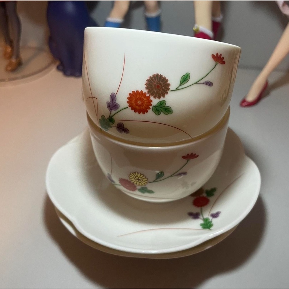Floral Teacup and Saucer Set